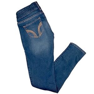 Hollister crop size 0 blue denim jeans
